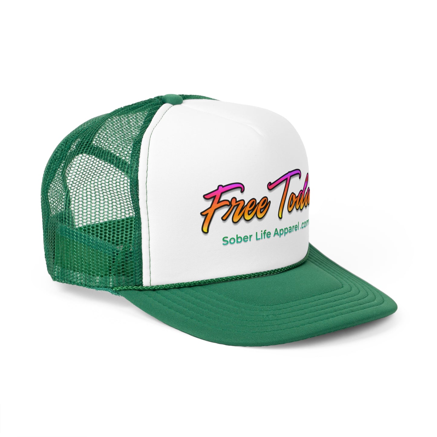 Vibrant Sober Life Trucker Cap, Motivational Hat for Recovery, Free Today Cap, Gift for Sobriety, Summer Cap, Outdoor Hat