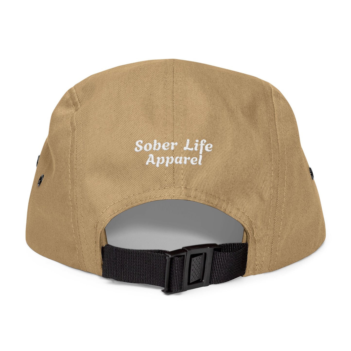 Sober Life 5 Panel Cap, Embroidered Cap for Recovery, Conscious Living Hat, Streetwear Accessory, Gift for Sobriety Celebrations