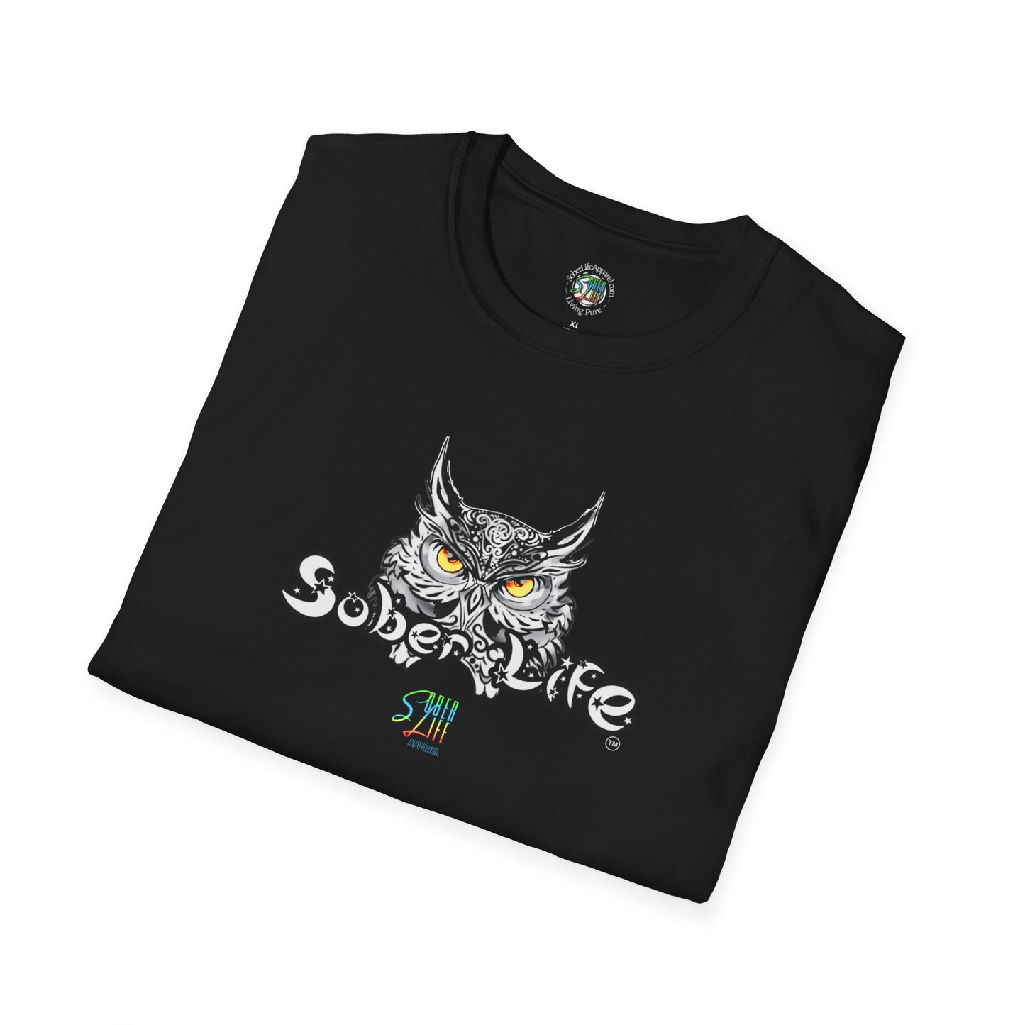 Wise Sober Owl-Unisex Softstyle T-Shirt