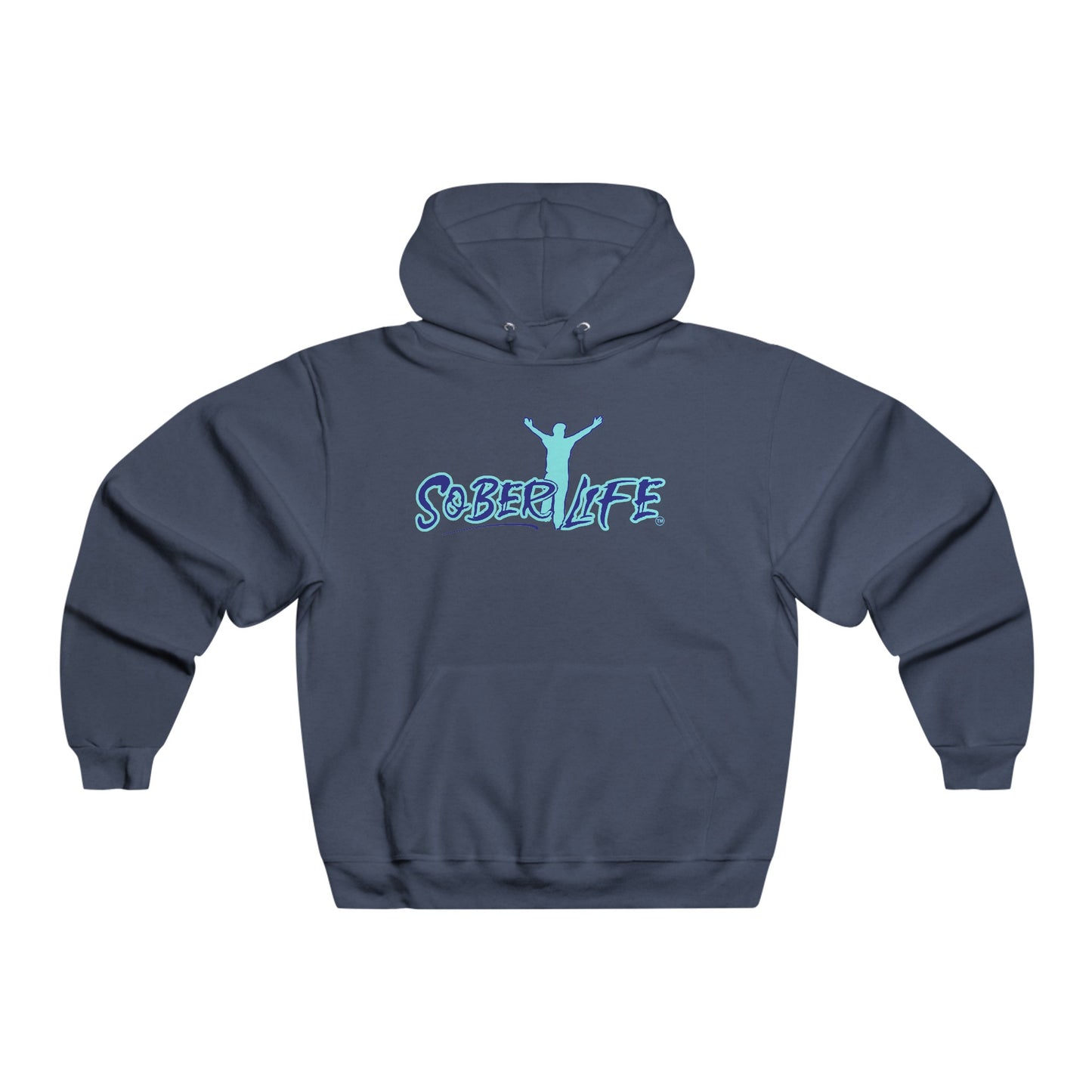 Original logo /teal-Men's NUBLEND® Hooded Sweatshirt