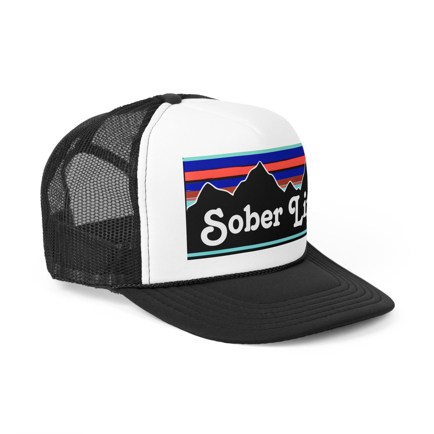 Sober Life Trucker Cap, Casual Outdoor Hat, Recovery Support Gift, Adjustable Snapback, Festival Essential