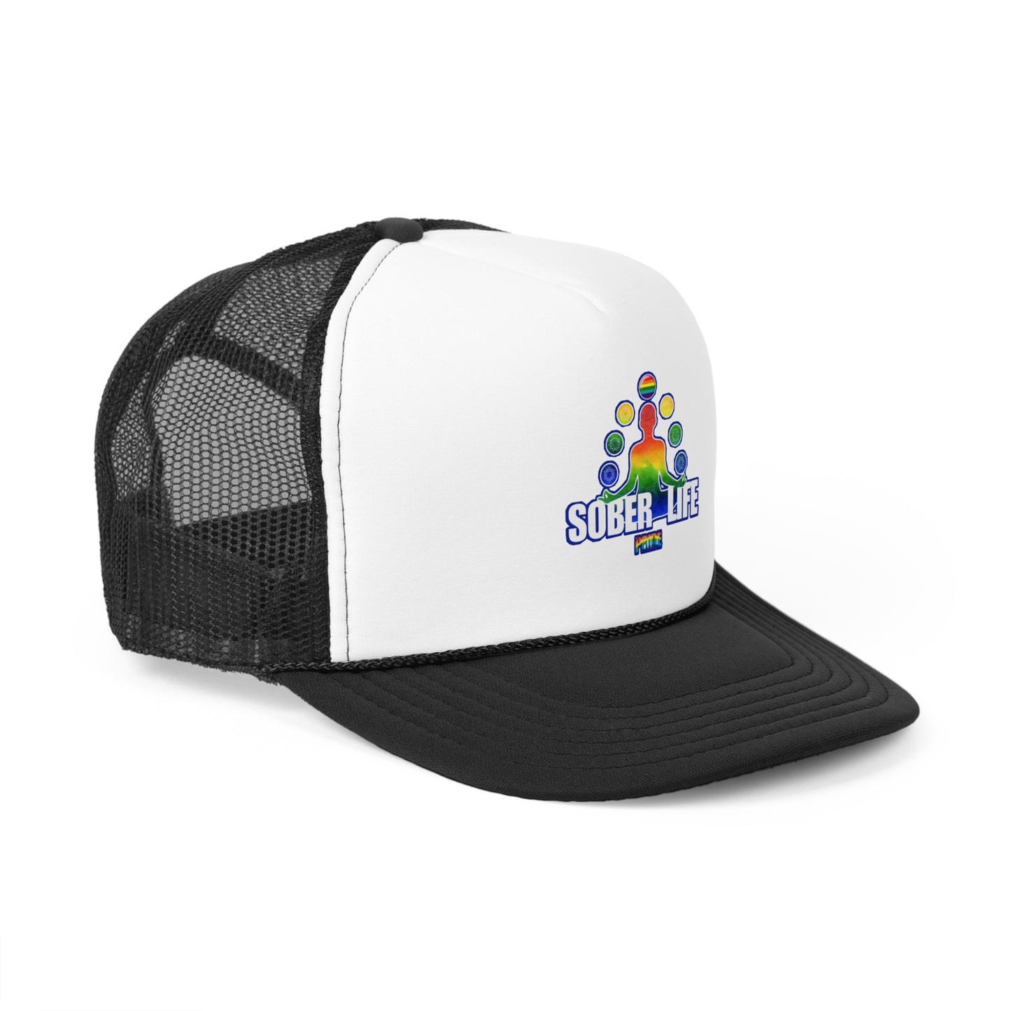 Sober Life Trucker Cap, Colorful Pride Hat, Sobriety Awareness Gift, Adjustable Snapback Cap, Festival Headwear, LGBTQ+ Support Gear