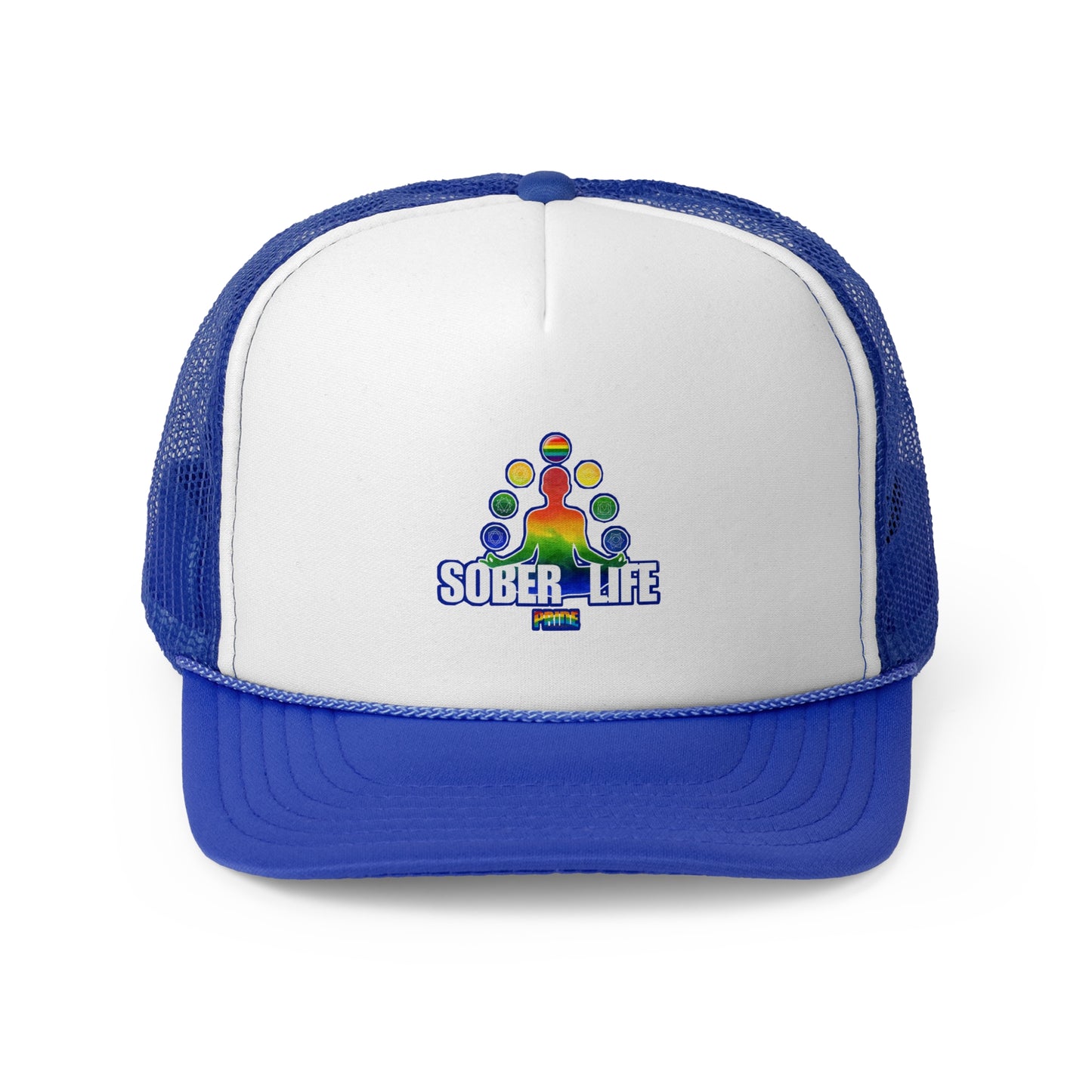 Sober Life Trucker Cap, Colorful Pride Hat, Sobriety Awareness Gift, Adjustable Snapback Cap, Festival Headwear, LGBTQ+ Support Gear