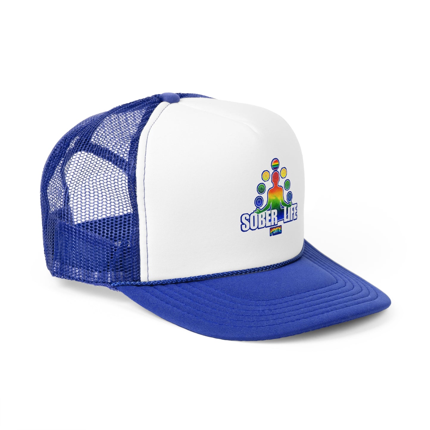 Sober Life Trucker Cap, Colorful Pride Hat, Sobriety Awareness Gift, Adjustable Snapback Cap, Festival Headwear, LGBTQ+ Support Gear